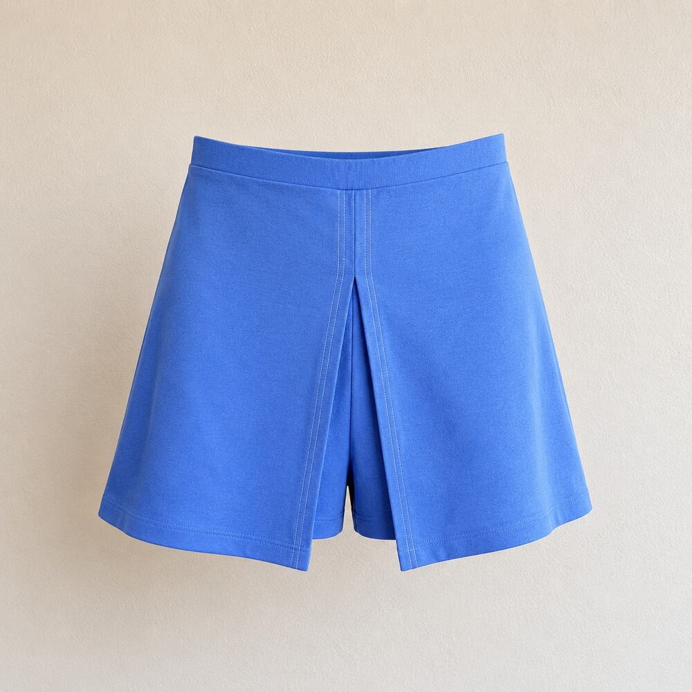 Vintage Cos Cob Retro Tennis Skort Blue Pleated Mini 13-14 s/m Built-In Short